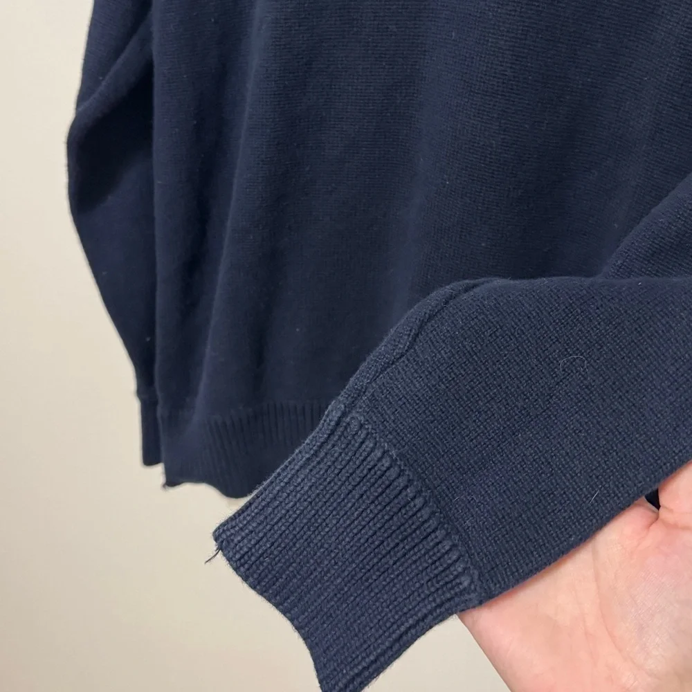 J. Crew Half-Zip Navy Sweater Size Medium Men’s Cotton
